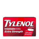 Tylenol Extra Strength 500 Mg Acetaminophen Caplets, 225 Count, 3 Per Box, 8 Per Case