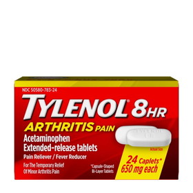 Tylenol Arthritis Caplets Pain Relief, 24 Count, 6 Per Box, 12 Per Case