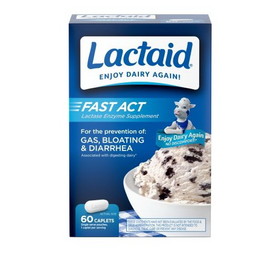 Lactaid Fast Action Caplets, 60 Count, 8 per case