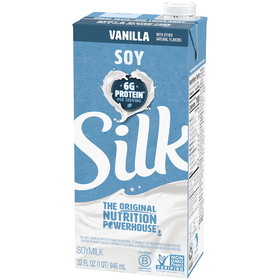 Silk Aseptic Vanilla Soymilk 946 Millimeters - 12 Per Case