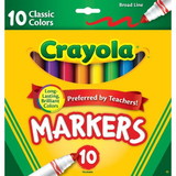 Crayola Marker 10 Cut Classic Broad Line, 10 Count, 6 per box, 4 per case