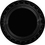 Handi-Foil 18 Inch Plastic Black Round Serving Tray 25 Per Pack - 1 Per Case, Price/Case