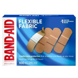 Band-Aid 1 Inch Flexible Fabric All One Size Bandage 100 Per Pack - 12 Per Case