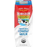 Horizon Organic 1% Reduced Fat Single Serve Aseptic Milk, 8 Fluid Ounce, 18 Per Case