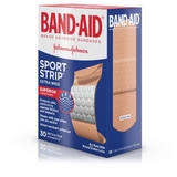 Band-Aid Cushion-Care Sport Strip Extra Wide Bandage 30 Per Pack - 6 Per Box - 4 Per Case