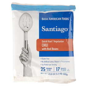 Santiago(R) Quick-Start(R) Vegetarian Chili W/Red Beans 150 Servings (4 Oz) Percase Convenient 6/20.8 Oz Pchs