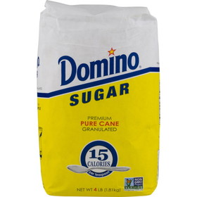 Domino Extra Fine Granulated Sugar, 4 Pounds, 10 per case