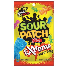 Sour Patch Kids Extreme Sour Soft Candy, 7.2 Ounce, 12 per case