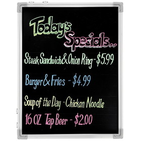 Chef-Master 24" X 36" Double Sided Board With Markers, 1 Each, 1 per case