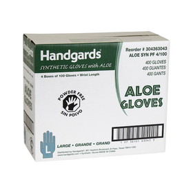 Handgards Aloe Powder Free Large Synthetic Gloves, 100 Each, 4 per case