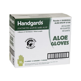 Handgards Aloe Powder Free Extra Large Synthetic Gloves, 100 Each, 4 per case