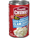 Campbell'S Chunky New England Clam Chowder Easy Open Soup 18.6 Ounce Can - 12 Per Case