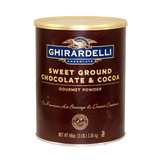 Ghirardelli Sweet Ground Chocolate Cocoa Can, 3 Pounds, 6 per case
