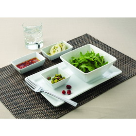 World Tableware Slate Collection Ultra Bright White Rectangular Plate 12" X 6", 12 Each, 1 per case