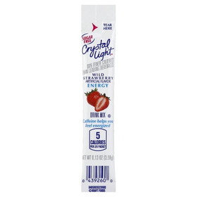 Crystal Light On The Go Wild Strawberry Energy Beverage Mix, 0.13 Ounces, 30 per box, 4 per case