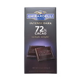 Ghirardelli Intense Dark 72% Cacao Twilight Delight Bar 3.5 Ounce Bar - 12 Per Case