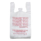 Spectrum 10 Microns White Thank You T-Shirt Bag 11X6, 975 Count