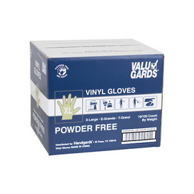 Valugards Extra Large Powder Free Vinyl Glove 1000 Gloves - 10 Per Case