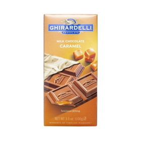 Ghirardelli Milk Chocolate With Caramel Filling Bar, 3.5 Ounces, 12 per case
