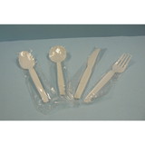 Goldmax Individually Wrapped Cutlery Medium Weight White Fork, 1000 Count, 1 per case