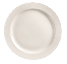 Basic 10.625 Inch Bright White Medium Rim Plate 12 Per Pack - 1 Per Case