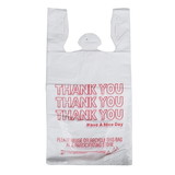 Spectrum 11.5 Inch X 6.5 Inch X 21 Inch 17X13 Microns Thank You T-Shirt Bag, 720 Count, 1 Per Case