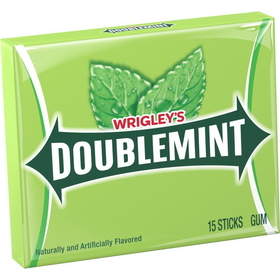 Doublemint Single Serve Gum, 15 Piece, 10 per box, 12 per case
