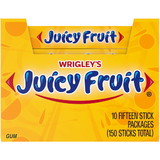 Juicy Fruit Single Serve Gum, 15 Piece, 12 per case