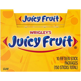 Juicy Fruit Single Serve Gum, 15 Piece, 12 per case
