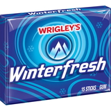 Winterfresh Single Serve Gum, 15 Piece, 10 per box, 12 per case