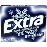 Extra 15 Piece/Unit Single Serve Extra Winterfresh Gum 150 Per Pack - 12 Packs Per Case