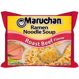 Maruchan Ramen Roast Beef Flavored Ramen Noodle Soup, 3 Ounces, 24 per case