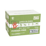 Valugards Medium Powder Free Latex Gloves 100 Gloves - 10 Per Case