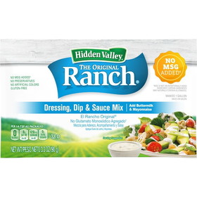 Hidden Valley Gluten Free Buttermilk Ranch Salad Dressing, 3.2 Ounces, 12 per case