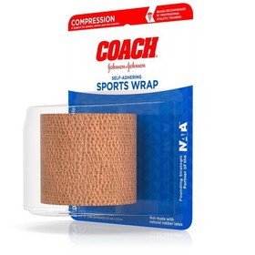 Johnson & Johnson Coach Self-Adhering Sports 2 Inch X 2.2 Yard Wrap 2.2 Yard Roll - 3 Per Pack - 8 Per Case