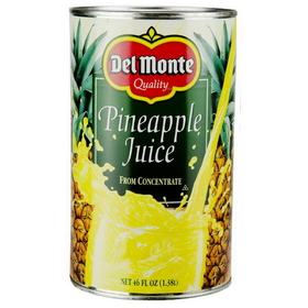 Del Monte Pineapple Juice, 46 Ounces, 12 per case