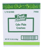 Fresh Gourmet Plain, Trans Fat Free, Cube Croutons, 10 Pounds, 1 per case