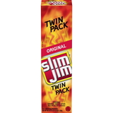 Slim Jim Twin Pack, Snack-Sized, Original Flavored, Smoked Meat Snack Sticks, 1.94 Ounces, 24 per box, 6 per case