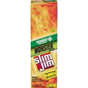 Slim Jim Monster Tabasco Flavored Smoked Meat Snack Sticks, 1.94 Ounces, 6 per case