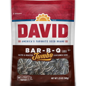 David Bbq Sunflower Seeds, 5.25 Ounces, 12 per case