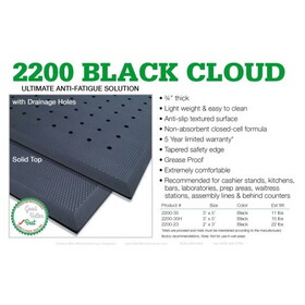 Cactus Mat Mat Vip Blackcloud Black, 1 Each, 1 Per Case