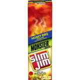 Slim Jim Monster Honey Barbecue Flavored Smoked Meat Snack Sticks, 1.94 Ounces, 6 per case