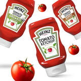 Heinz Stay Clean Upside Down Cap Tomato Ketchup, 14 Ounces, 16 per case