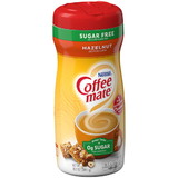 Coffee-Mate Sugar Free Hazelnut Powder Creamer 10.2 Ounces Per Canister - 6 Per Case