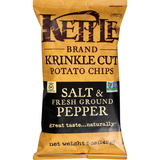 Kettle Foods Potato Chip Krinkle Salt & Fresh Ground Pepper, 5 Ounces, 8 per case