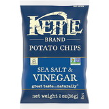Kettle Foods Salt & Vinegar Potato Chips, 2 Ounces, 6 per case