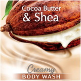 Suave 10494 Suave Essentials Naturals Cocoa Butter Shea Creamy Body Wash 15 Ounce Bottle - 6 Per Case