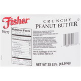 Fisher Peanut Butter Chunky Pail, 35 Pound, 1 per case