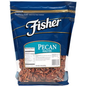 Fisher Fancy Pecan Halves, 32 Ounces, 3 per case