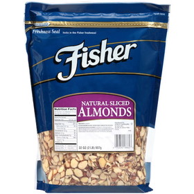 Fisher Natural Sliced Almonds, 32 Ounces, 3 per case